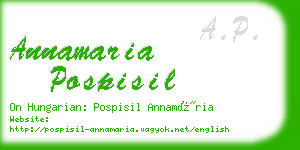 annamaria pospisil business card